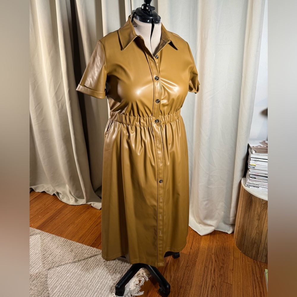 Who what wear leather like dress